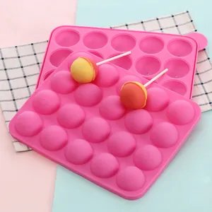 Stampo per Lecca Lecca in Silicone Moderno Minimalista Stampo per Pop Cake al Cioccolato Sfera Con Stecchi Strumento da Forno Fai-da-Te