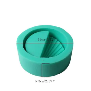 Detailed dimension view of spiral staircase silicone mold for concrete flower pots