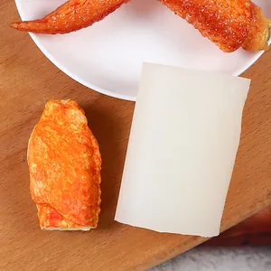 Detailed view of silicone mold and realistic fondant chicken wing for cake DIY