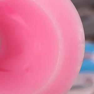 Macro view of a soft pink silicone mold designed for fondant and chocolate cake decoration