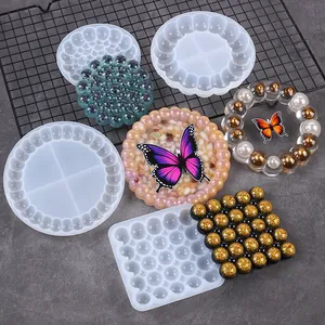 Ensemble complet de moules en silicone pour dessous de verre à bulles DIY créatifs