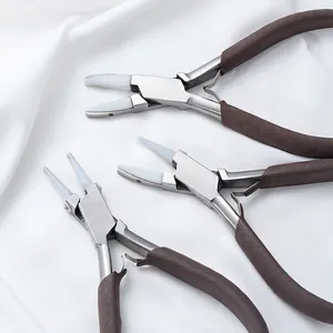 Professionelle Kohlenstoffstahl Schmuckzange Mit Nylonkopf DIY Schmuckherstellung Rundzange Flachzange Formwerkzeuge