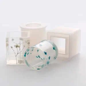 DIY Crystal Resin Silicone Mold For Pen Holder Round Square Jewelry Storage Box Desktop Ornament Handmade Craft Tools