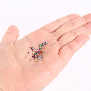 Vibrant multicolor crushed glass stones for DIY resin crafts and nail art decoration