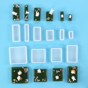 DIY Kristall Epoxy Harz Silikonform Rechteck Würfel Säulenformen Für Handgemachte Landschaft Ornamente Schmuck Gießen Werkzeuge