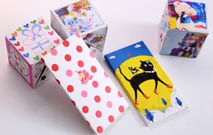 Creative DIY surprise explosion jumping gift boxes with colorful illustrations and photos