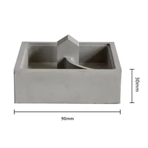 Detailed dimension view of concrete succulent pot mold showing 90mm by 30mm size