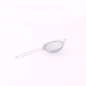 Professional stainless steel fine mesh flour sifter with comfortable long wire handle