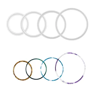 Set mit vier verschieden großen runden Silikonformen für DIY-Schmuckherstellung Armbänder