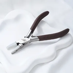 Profi-Schmuckzange aus Edelstahl mit schützenden weißen Nylonbacken für DIY-Schmuck