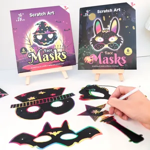 Δημιουργικό σετ μάσκας Halloween scratch art για παιδικές δραστηριότητες και πάρτι