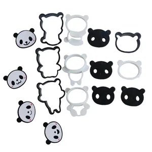 Cute panda-shaped cookie cutter and DIY baking mold set for kitchen cake decorating