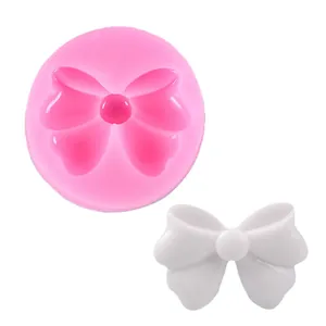 Stampo premium in silicone rosa a forma di fiocco per cioccolato fondente e decorazioni