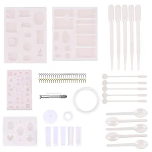 76-teiliges Kristall-Epoxid-DIY-Formen-Set mit Handbohrer, Pipetten und Zubehör