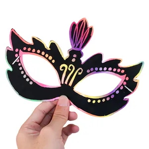 Μάσκα τέχνης ουράνιου τόξου για παιδιά DIY Halloween πάρτι δημιουργικό παιχνίδι