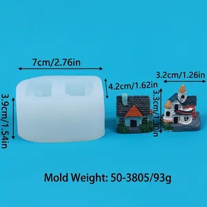 Stampo casa in silicone con dimensioni del prodotto e modelli finiti