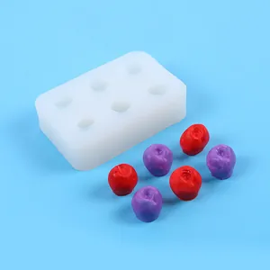 6-Loch Silikonform für Obst und Beeren zur Tortendekoration und zum DIY Basteln