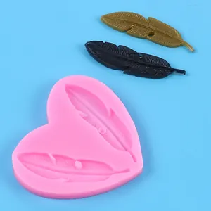 Molde de silicona con forma de corazón para joyas DIY y decoración de pasteles de fondant