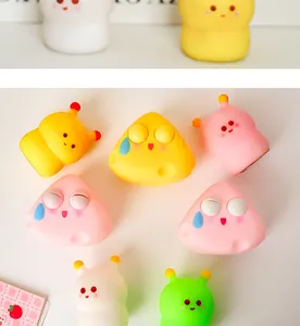 Detailed view of cute cartoon popping eye stress relief toys in various colors.