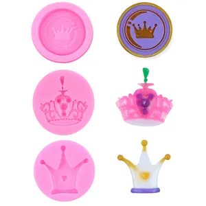 Stampo in Silicone a Forma di Corona da Principessa e Principe per Fondente Cioccolato Decorazione Torte Strumento per Pasticceria