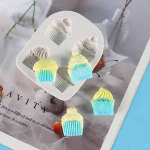 Καλούπι σιλικόνης σε σχήμα cupcake για διακόσμηση τούρτας και αρωματικά κεριά