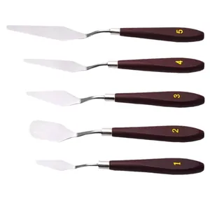 Set of 5 professional stainless steel palette knives for baking and cake decoration