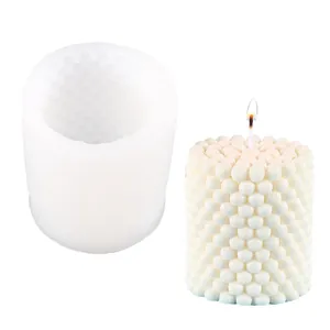 Creative DIY bubble textured candle silicone mold for handmade aromatherapy wax crafts