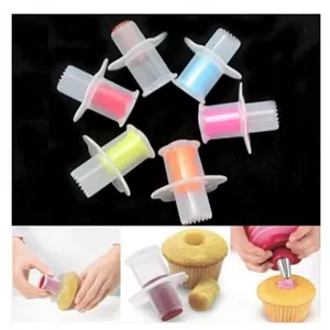 Descorazonador de Cupcakes Herramienta de Plástico para Tartas Moldes de Decoración DIY Muffins Pastelería Accesorios Cocina Color Aleatorio