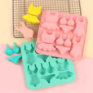 DIY Bikini Swimwear Silicone Mold For Fondant Cake Decoration Baking Pastry Chocolate Handmade Soap Mold Kitchen Accessories