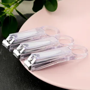 Set professionale di tagliaunghie pieghevoli trasparenti per manicure e pedicure