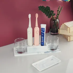 DIY Toothbrush Holder Silicone Mold Mirror Surface Crystal Resin Casting Mold For Bathroom Storage Rack Organizer Tray Handcrafted Tool