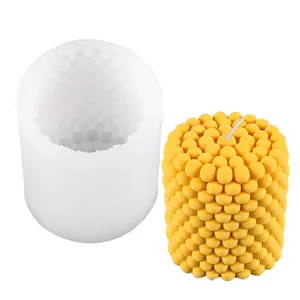 DIY geometric bubble cylinder silicone mold for aromatherapy candles and plaster crafts