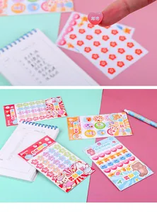 Kleurrijke zelfklevende beloningsstickers voor kinderen met dierenprints en Chinese teksten
