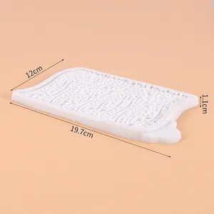 White silicone lace fondant mold for cake decorating with dimensions
