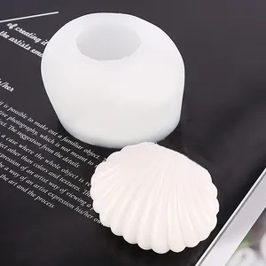 High quality white seashell shaped silicone mold for DIY aromatherapy candles and resin art