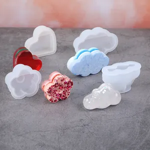 3D Spiegel Herz Wolke Blume Silikonform Für DIY Gießharz Schmuckherstellung Handgefertigte Bastelformen Aus Epoxidharz