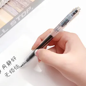 Minimalistischer transparenter 0,5 mm Gelstift mit schwarzer Tinte