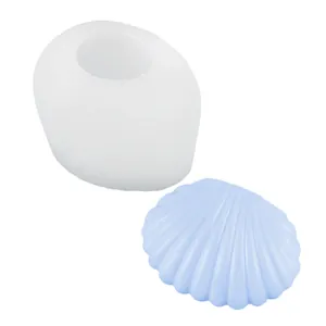 Shell-shaped silicone mold for DIY aromatherapy candles and handmade resin crafts