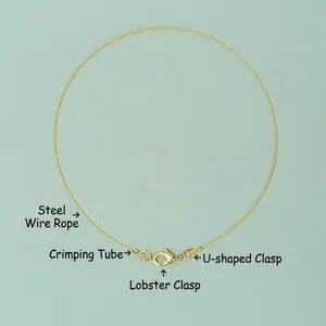 14K gold-filled DIY jewelry wire set with lobster clasp and beading components
