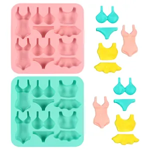 Swimsuit and bikini silicone mold for DIY fondant cake decoration