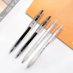 Set aus minimalistischen 0.5 mm Gelschreibern mit weichem Gummigriff für Schüler