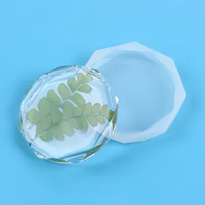 Stampo ottagonale in silicone per sottobicchieri in resina fai-da-te finitura lucida