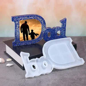 Καλούπι σιλικόνης DIY για κορνίζα Dad από εποξειδική ρητίνη για διάφορες χειροτεχνίες.