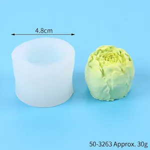 Detailed DIY flower shaped silicone mold for fondant cake decoration and crafting
