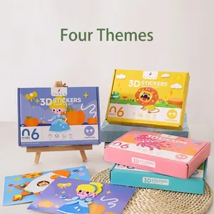EVA 3D Relief Stickers Kit Kids DIY Handmade Cartoon Animal Fairytale Princess Ocean Creative Educational Art Craft Gift Collection