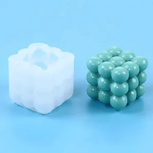 Professionele DIY 3D bubble cube siliconen mal voor handgemaakte kaarsen, zeep en mousse