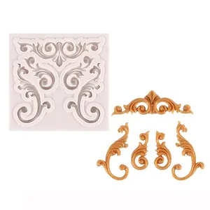 Moule en silicone relief rétro européen pour la décoration de gâteau fondant DIY