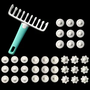 Multifunktionales Teigschneider-Set mit 36 auswechselbaren Rädern zum Backen von Pizza