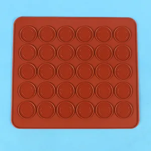 Tapete de silicona resistente al calor para 30 macarons y decoración de galletas caseras