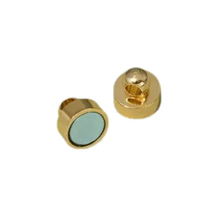 Cierre magnético bañado en oro de 14K para creación de joyas DIY y collar de perlas